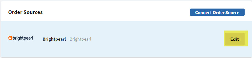 Click the Edit button to the right of Brightpearl
