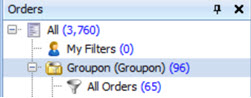 Groupon filter in ShipWorks.