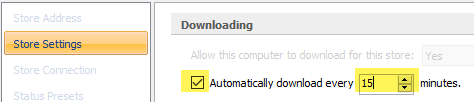 Automatically download settings.